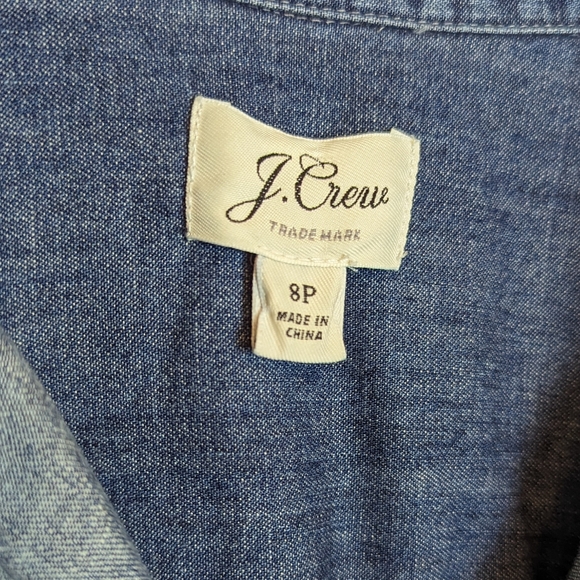 J. Crew | Trademark | Chambray Long Sleeve Button-Front Shirt - Picture 9 of 12